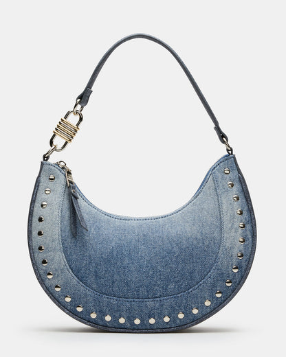 LIAMM Bag Denim Shoulder Strap Dome-Studded Women's Handbag | Steve Madden New