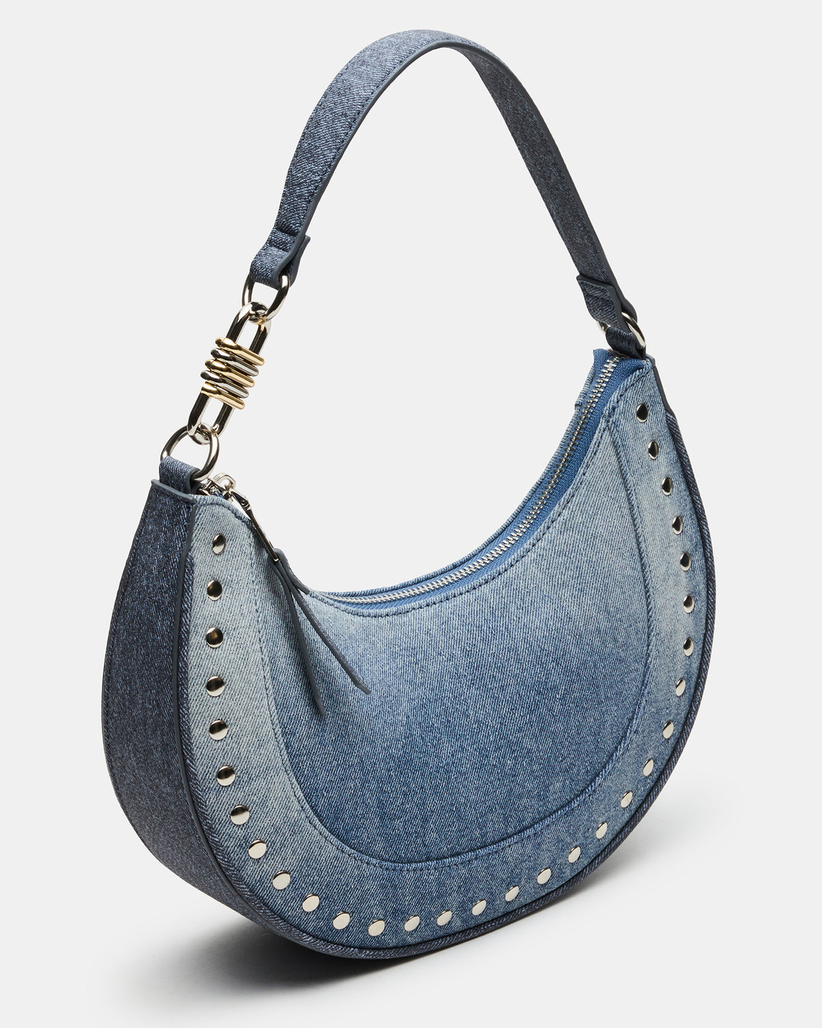 LIAMM Bag Denim Shoulder Strap Dome-Studded Women's Handbag | Steve Madden New