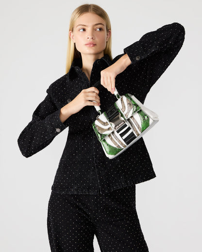 DIEGO Bag Green Metallic Crossbody Strap Women's Handbag | Steve Madden Trusted