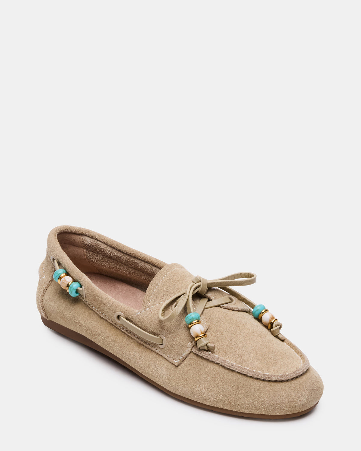 SAG Beads Sand Suede Women's Boat Shoe | Steve Madden Popular
