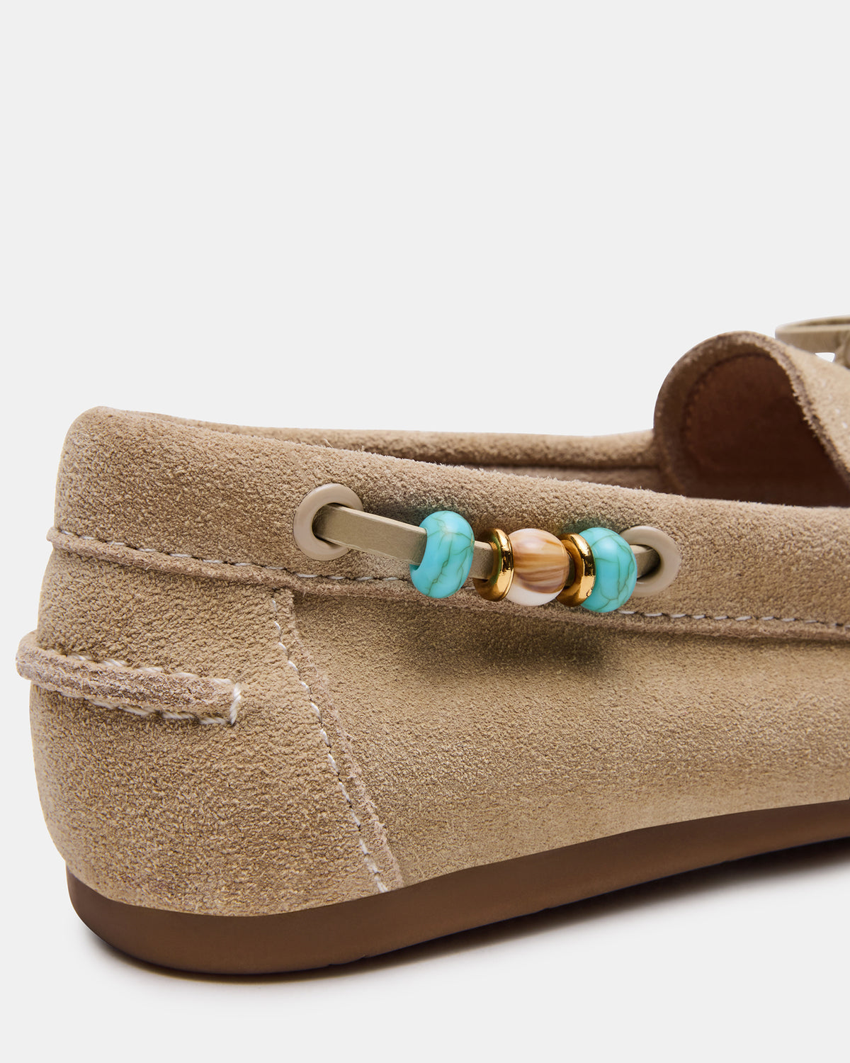 SAG Beads Sand Suede Women's Boat Shoe | Steve Madden Popular
