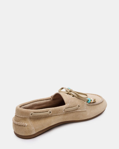 SAG Beads Sand Suede Women's Boat Shoe | Steve Madden Popular