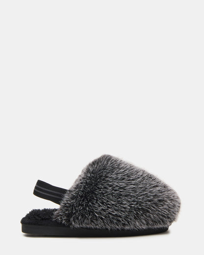 Kids' POOF Grey Slip-On Faux Fur Girls' Flat | Steve Madden Sale