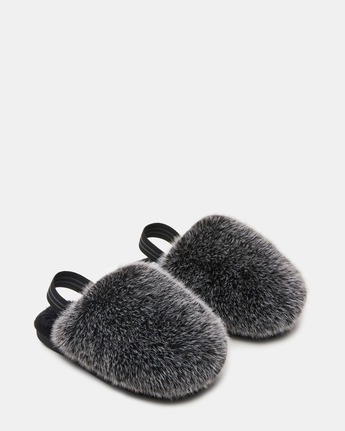 Kids' POOF Grey Slip-On Faux Fur Girls' Flat | Steve Madden Sale