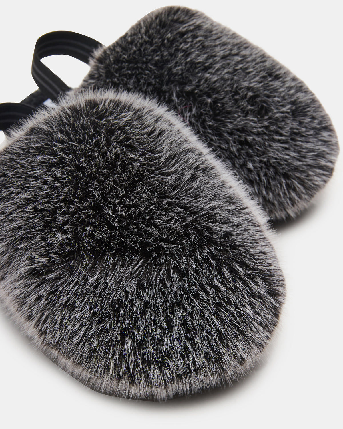 Kids' POOF Grey Slip-On Faux Fur Girls' Flat | Steve Madden Sale