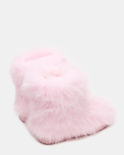Kids' BEASTIE Pink Faux Fur Girls' Ankle Boot | Steve Madden Premium