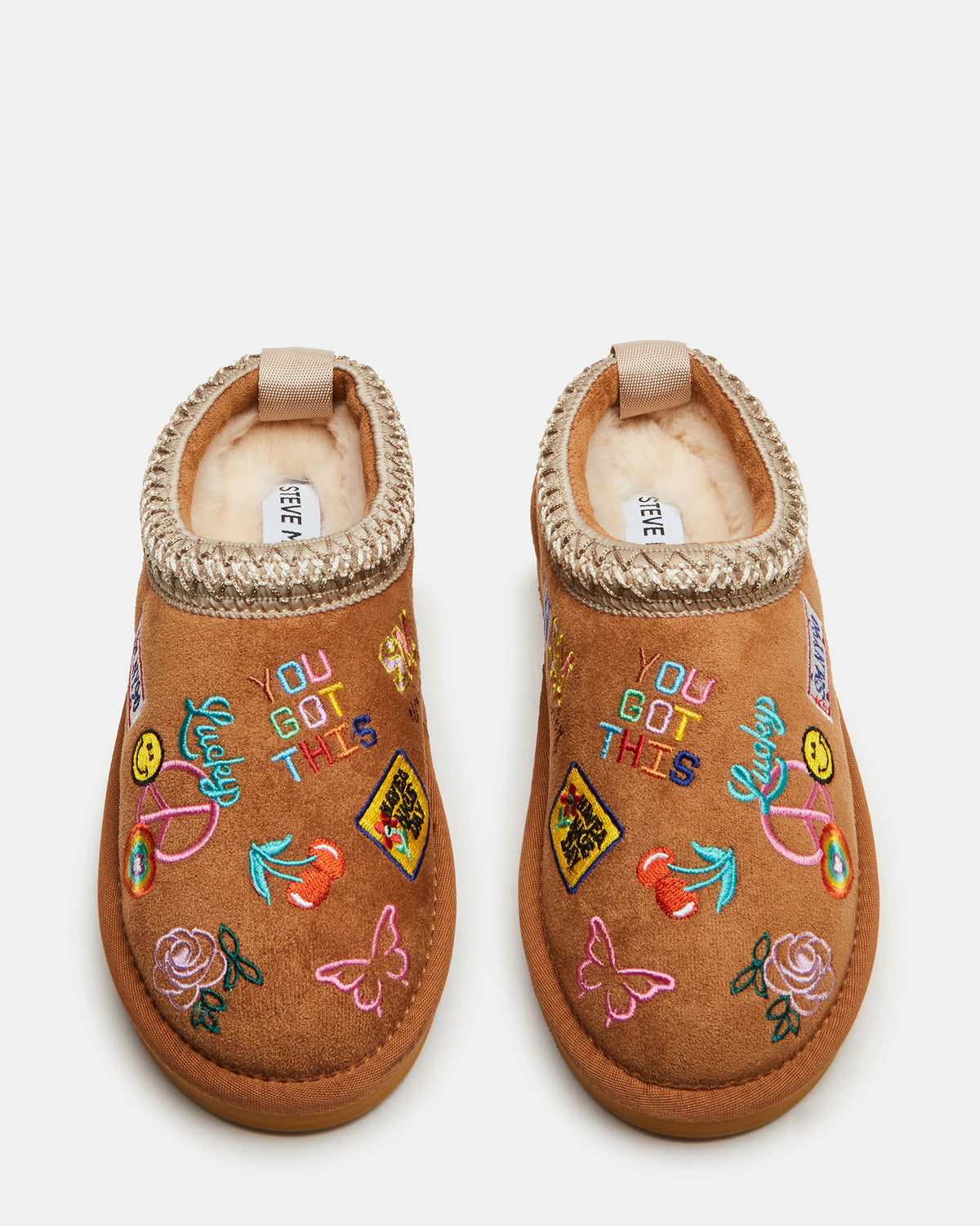 Kids' SELENA Cognac Multi Girls' Slip-On Mule Flat | Steve Madden Top Pick