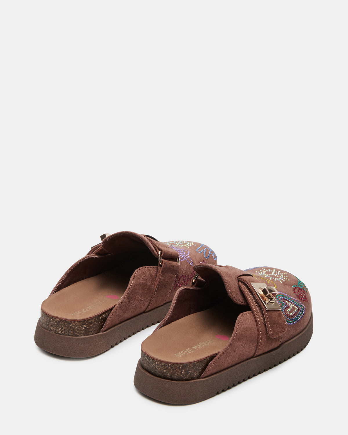 Kids' MONEYY Brown Rhinestones Girls' Slip-On Clog | Steve Madden Special Offer