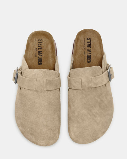 WILDERR Taupe Suede Slip-On Men's Casual Clog | Steve Madden Deals