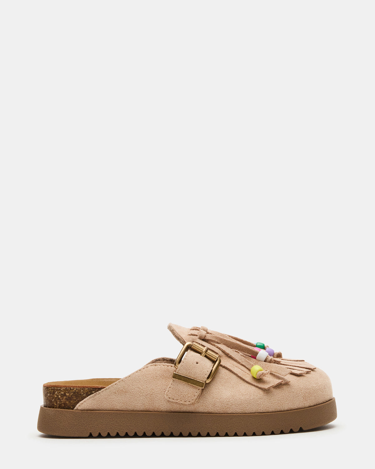 Kids' TREAT Taupe Girls' Slip-On Fringe Flat | Steve Madden Top Pick