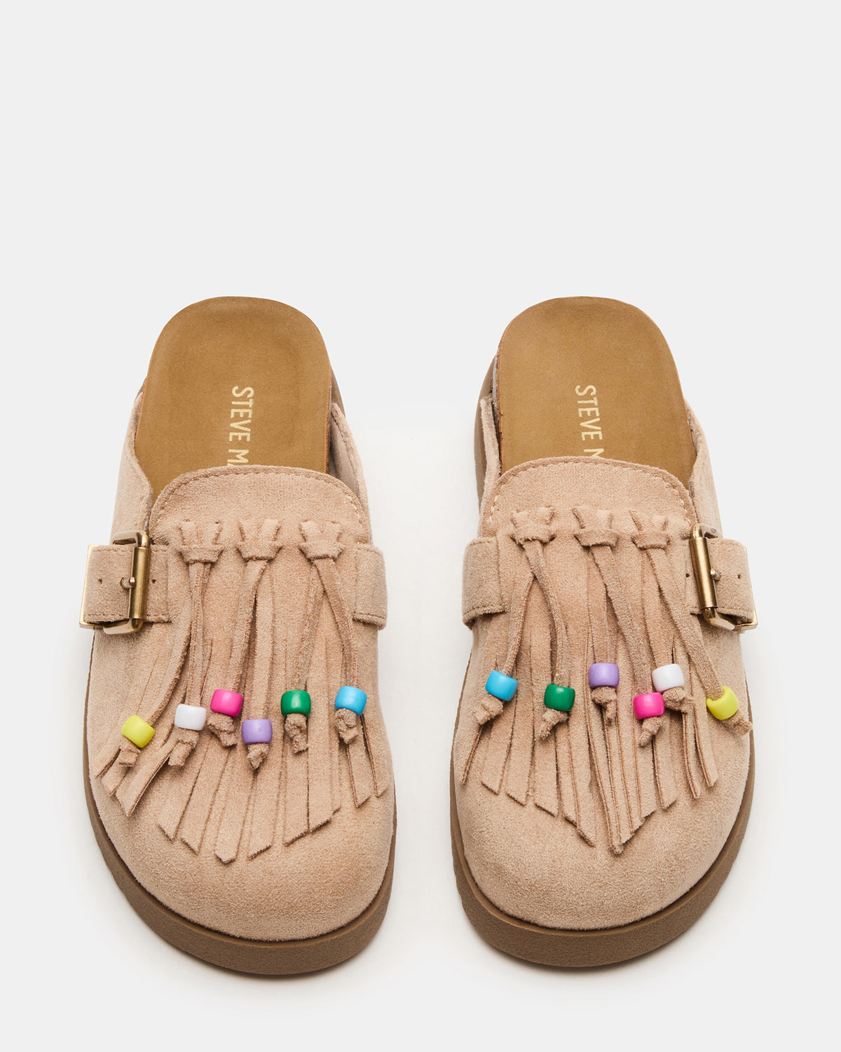 Kids' TREAT Taupe Girls' Slip-On Fringe Flat | Steve Madden Top Pick