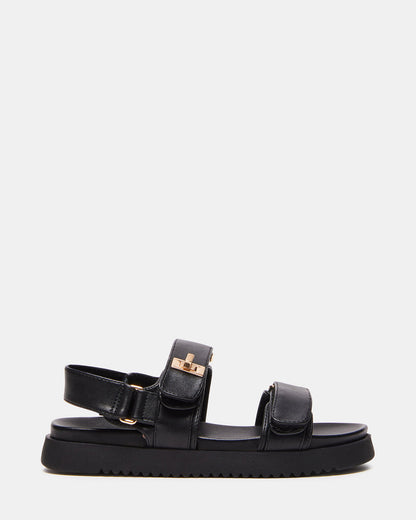 Kids' MONA Black Girls' Flatform Sandal | Steve Madden Deals