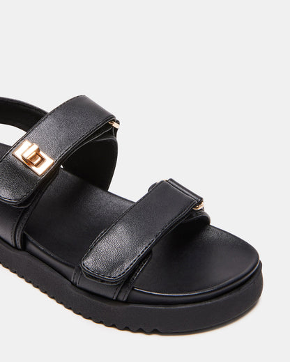Kids' MONA Black Girls' Flatform Sandal | Steve Madden Deals