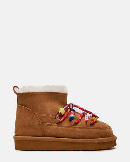 Kids' GLAZER Cognac Girls' Lace-Up Ankle Boot | Steve Madden Great Value