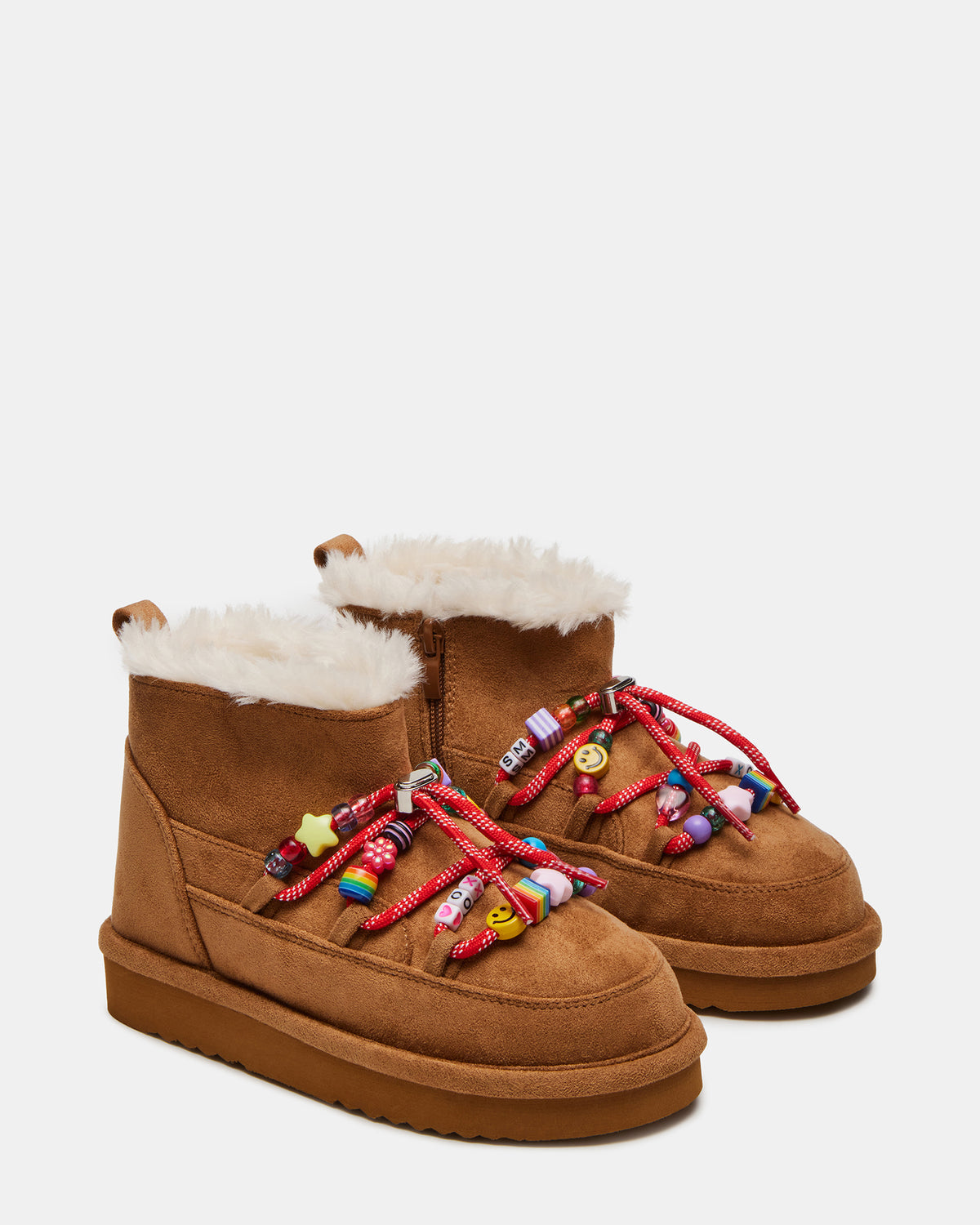 Kids' GLAZER Cognac Girls' Lace-Up Ankle Boot | Steve Madden Great Value