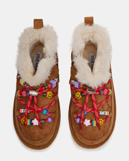 Kids' GLAZER Cognac Girls' Lace-Up Ankle Boot | Steve Madden Great Value