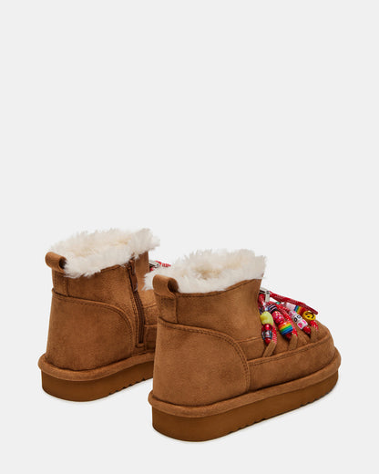 Kids' GLAZER Cognac Girls' Lace-Up Ankle Boot | Steve Madden Great Value