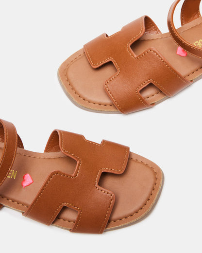Kids' HAYDIN Cognac Girls' Sandals | Steve Madden Customer Favorite