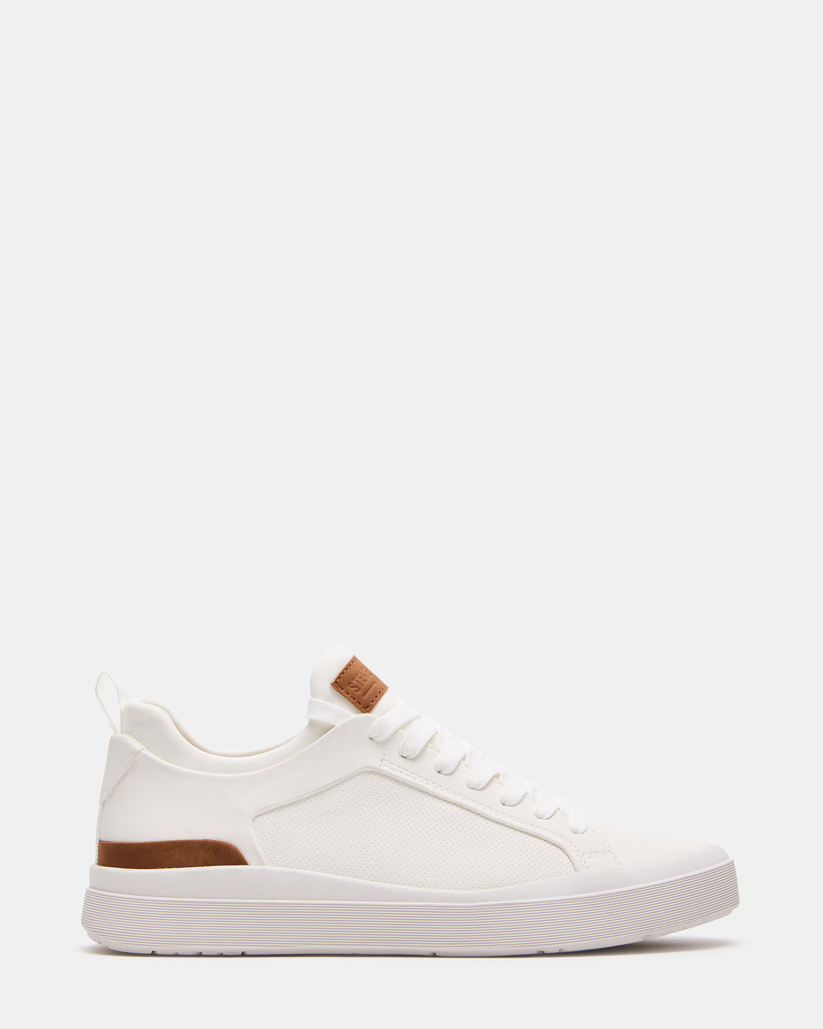 DACK White Men's Lace-Up Sneakers | Steve Madden Classic