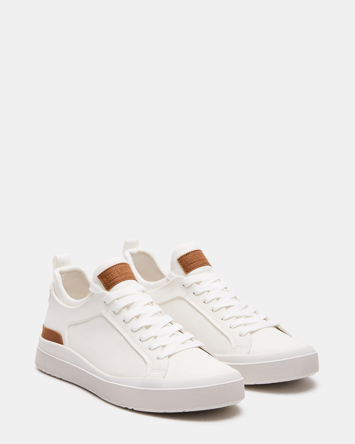 DACK White Men's Lace-Up Sneakers | Steve Madden Classic