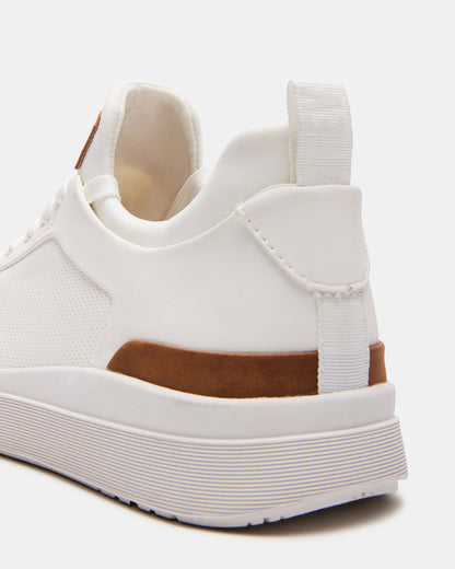 DACK White Men's Lace-Up Sneakers | Steve Madden Classic