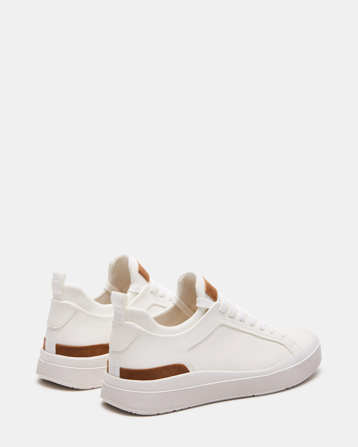 DACK White Men's Lace-Up Sneakers | Steve Madden Classic