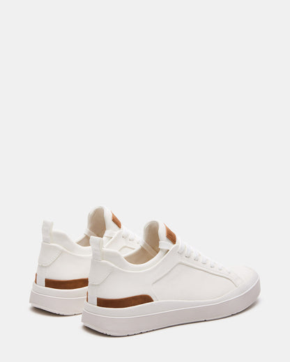 DACK White Men's Lace-Up Sneakers | Steve Madden Classic