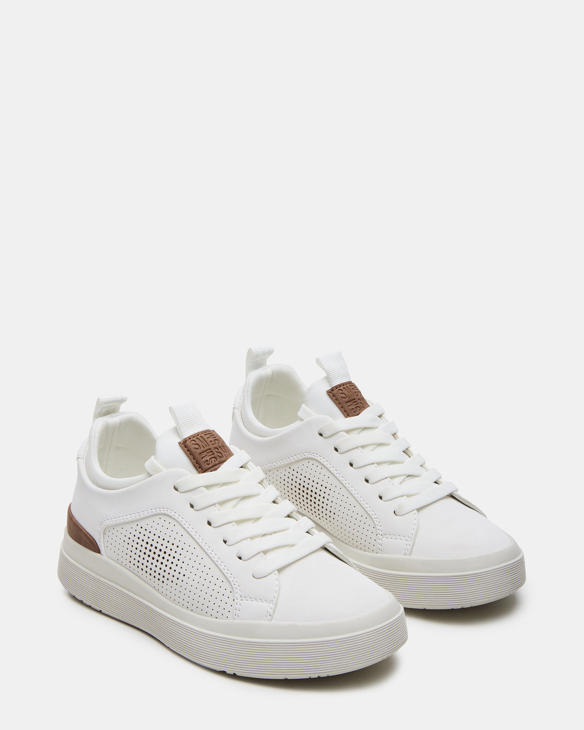 Kids' OASYS White Boys' Low-Top Lace-Up Sneakers | Steve Madden Exclusive
