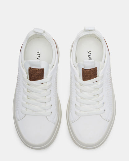Kids' OASYS White Boys' Low-Top Lace-Up Sneakers | Steve Madden Exclusive