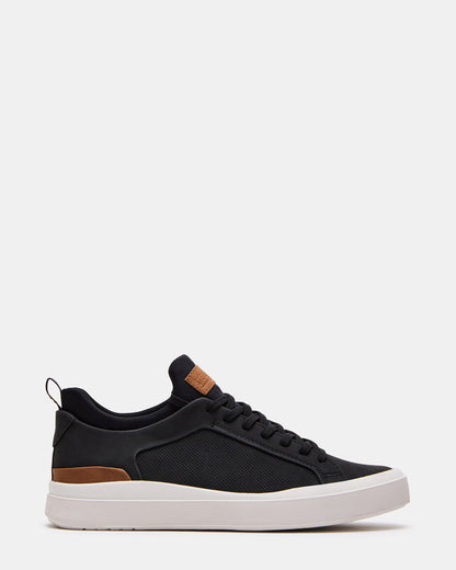 DACK Black Men's Lace-Up Sneakers | Steve Madden Latest