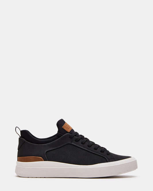 DACK Black Men's Lace-Up Sneakers | Steve Madden Latest