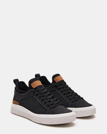DACK Black Men's Lace-Up Sneakers | Steve Madden Latest