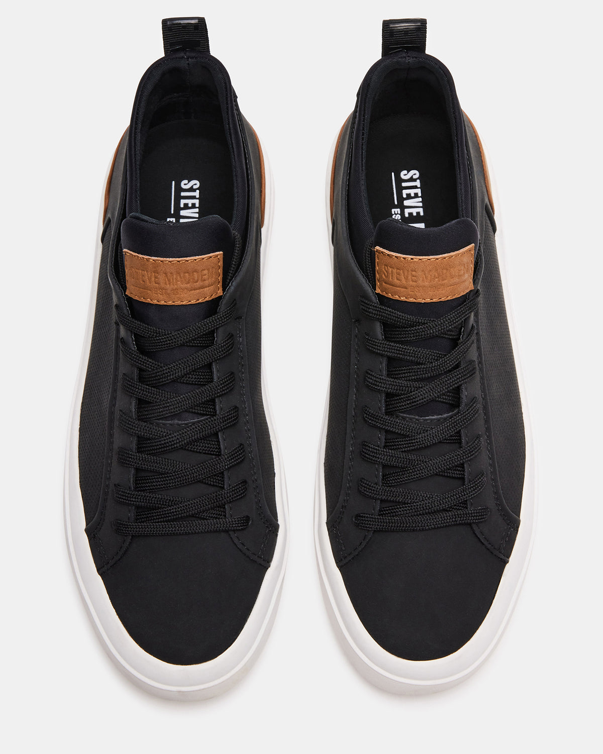 DACK Black Men's Lace-Up Sneakers | Steve Madden Latest
