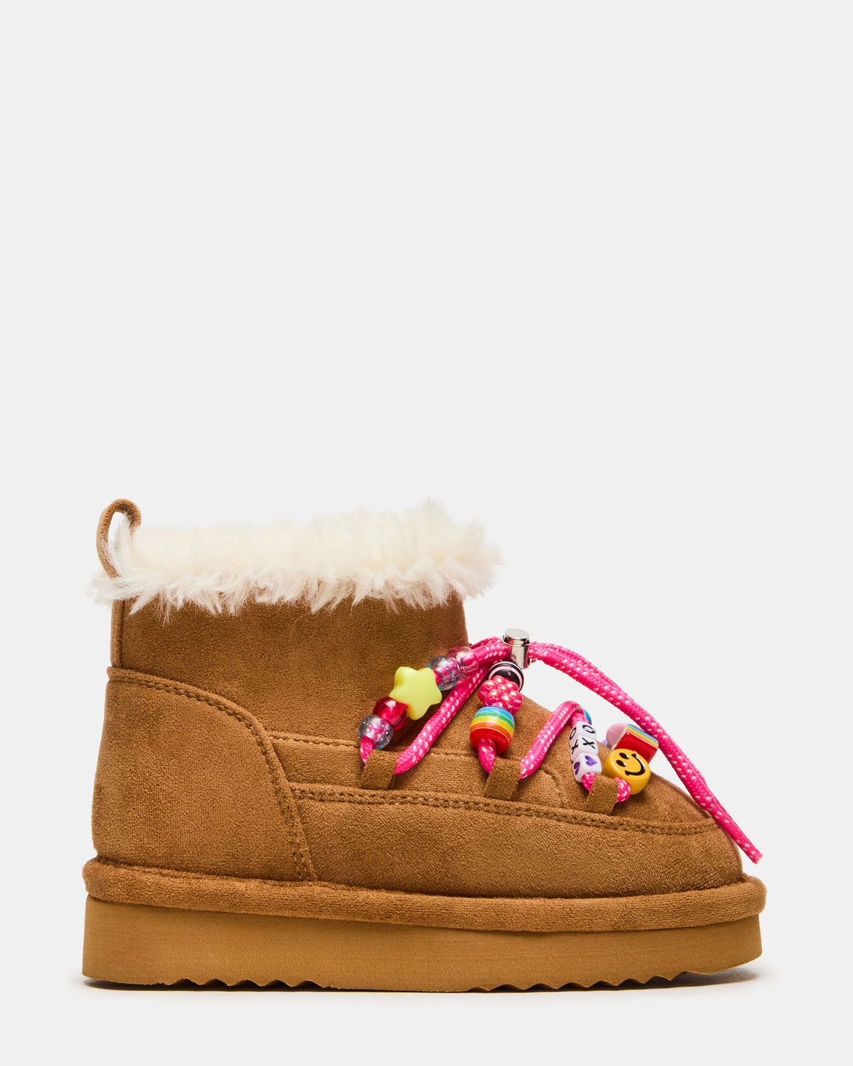 Toddlers' GLAZER Cognac Girls' Lace-Up Ankle Boot | Steve Madden Recommended
