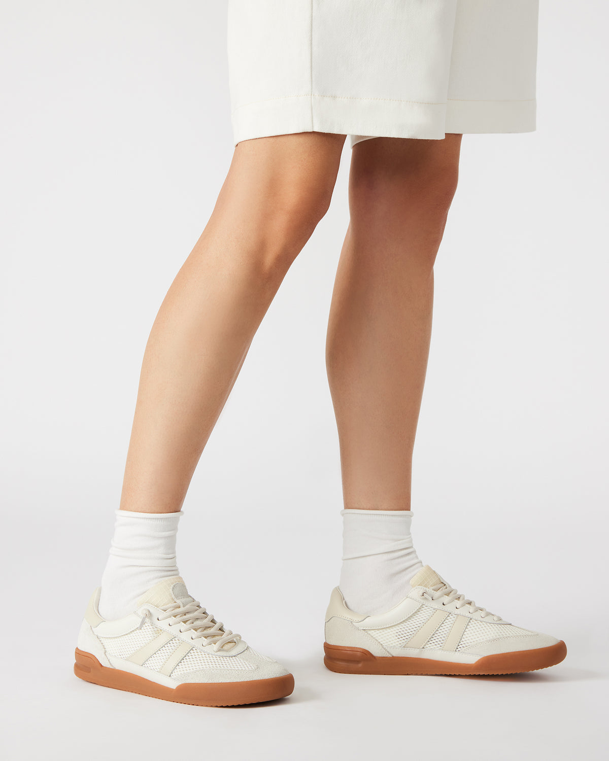 VERDICT White Multi Women's Lace-Up Sneaker | Steve Madden Latest