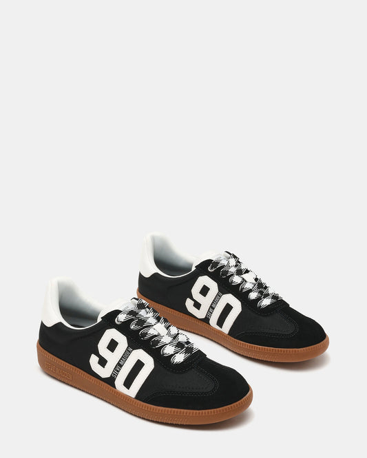 PACEY Black Multi Low-Top Lace-Up 90's Women's Sneaker | Steve Madden Latest