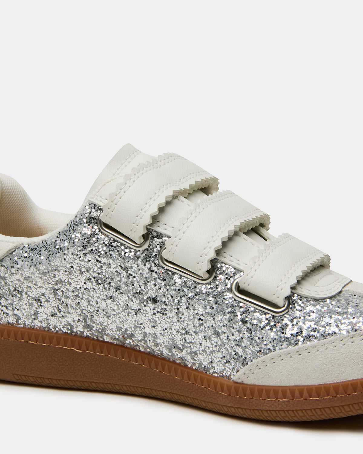 MOMENTUM Multi Glitter Velcro Low-Top Women's Sneakers | Steve Madden Latest