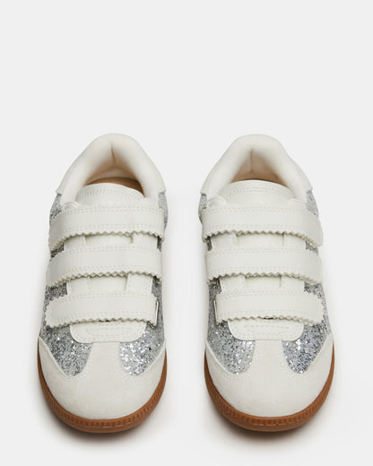 MOMENTUM Multi Glitter Velcro Low-Top Women's Sneakers | Steve Madden Latest