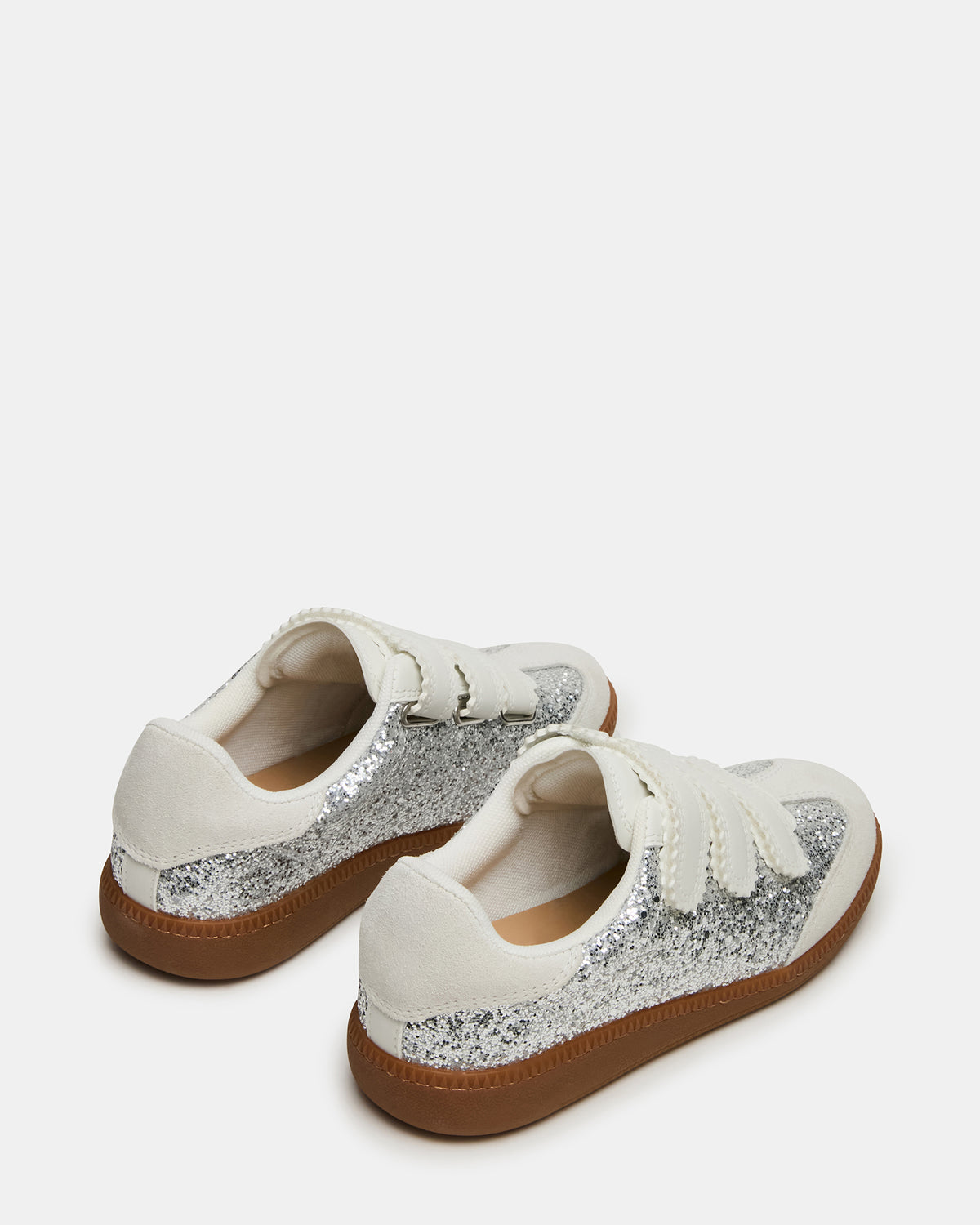MOMENTUM Multi Glitter Velcro Low-Top Women's Sneakers | Steve Madden Latest
