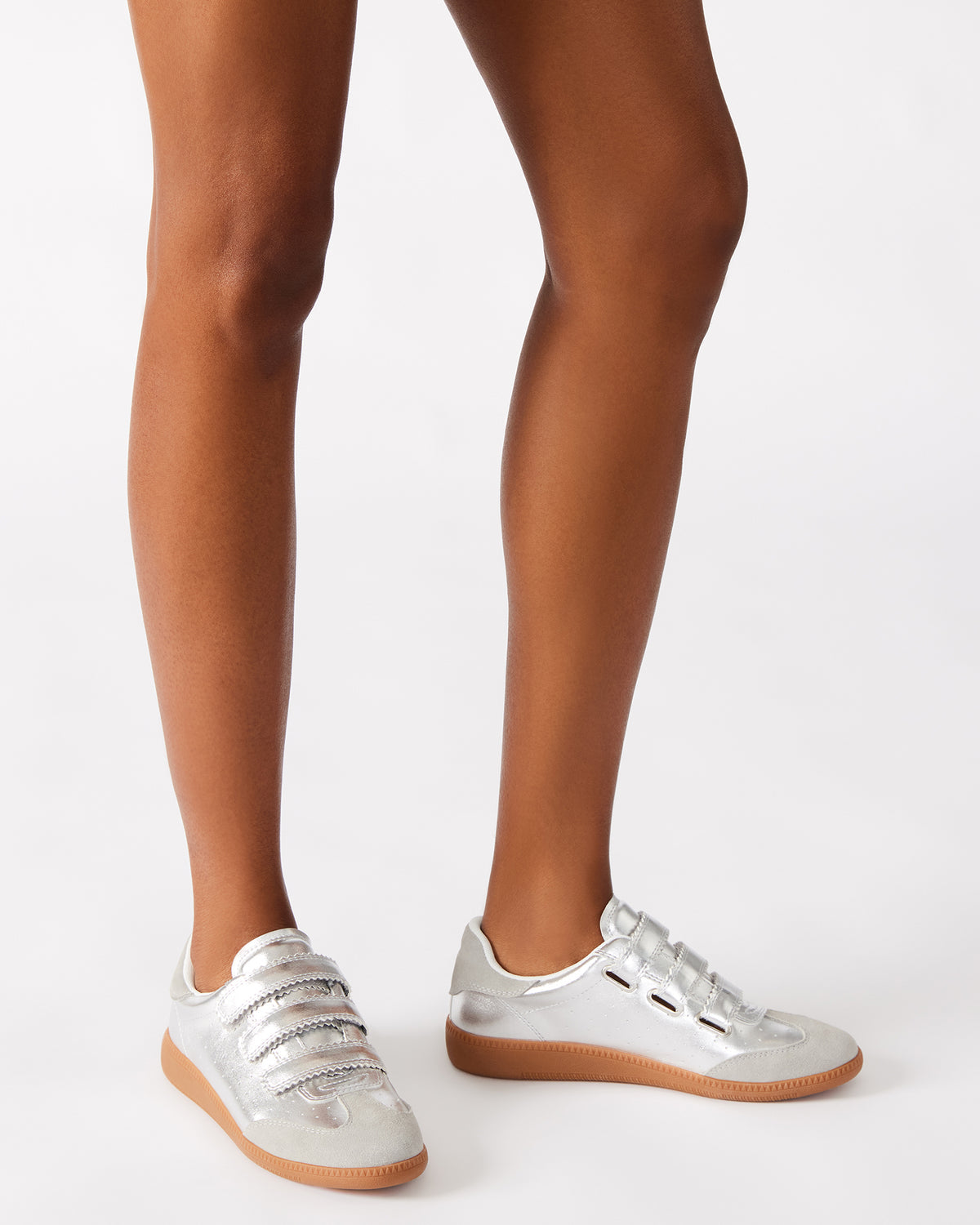 MOMENTUM Multi Glitter Velcro Low-Top Women's Sneakers | Steve Madden Latest