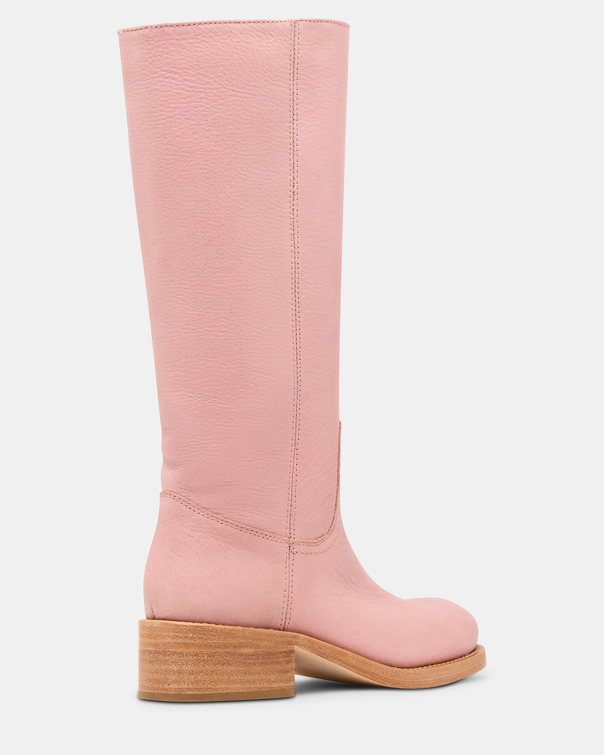 RIGGS Pink Leather Square-Toe Women's Boot | Steve Madden Essential
