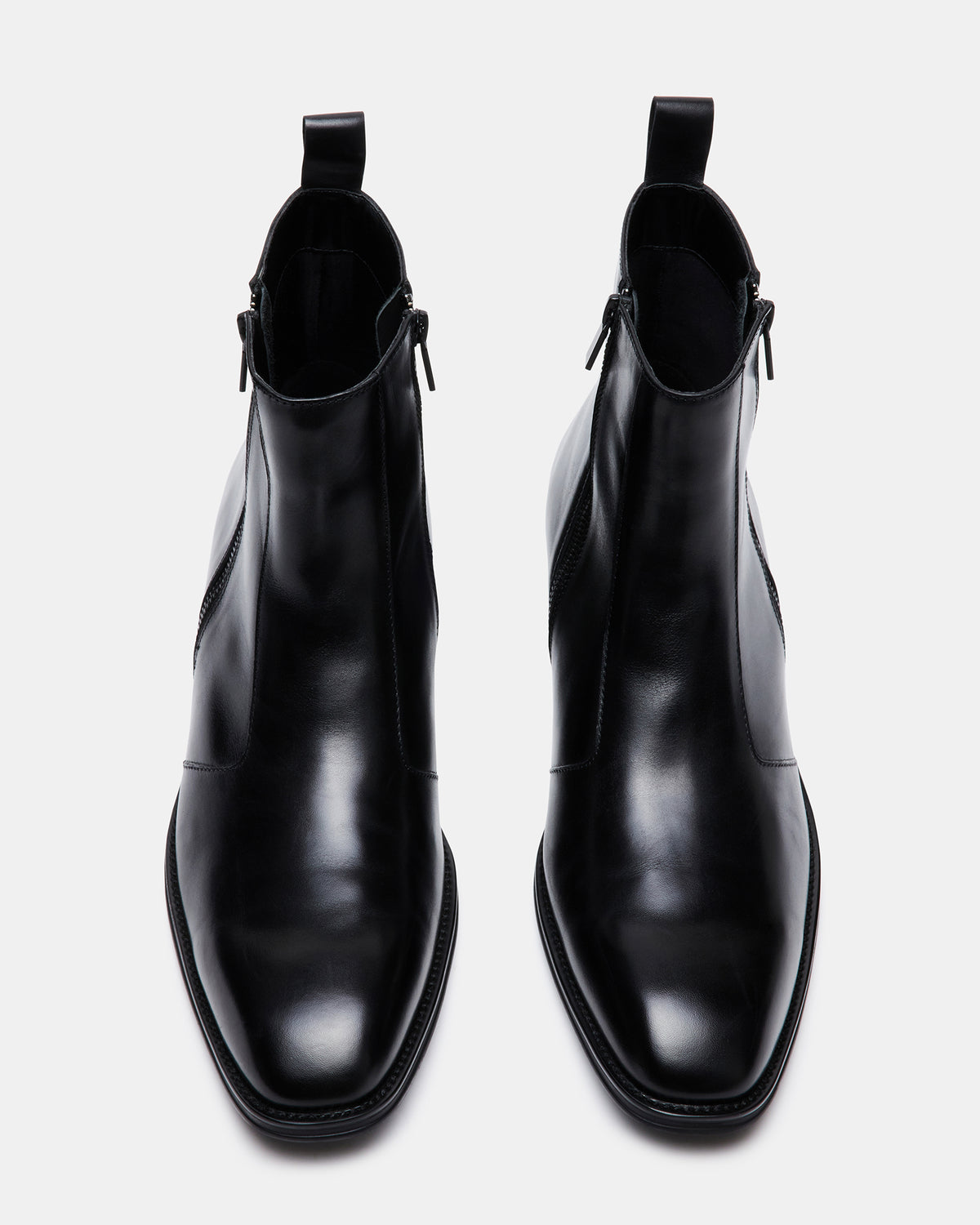 HAYNES Black Leather Men's Ankle Boot | Steve Madden Latest