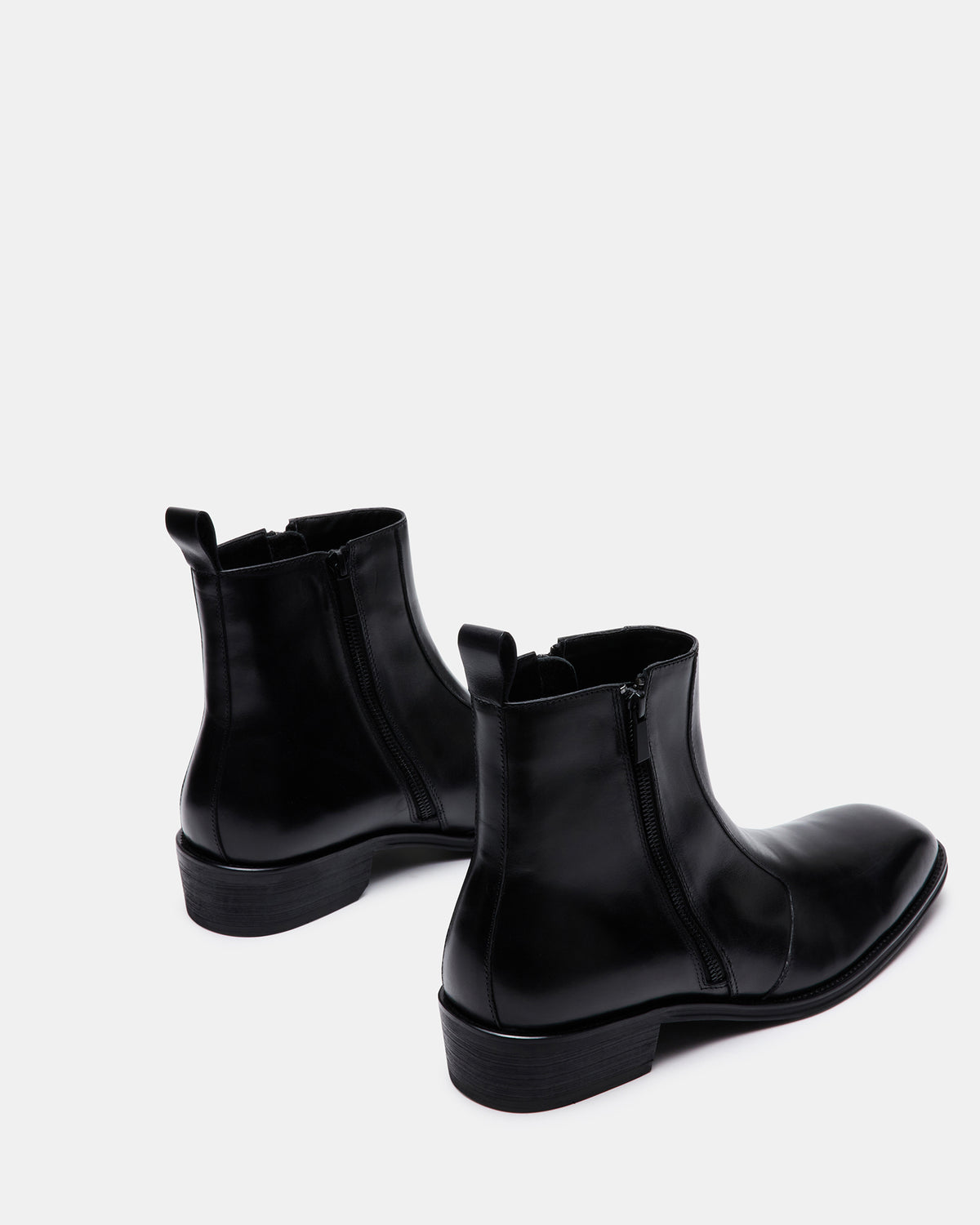 HAYNES Black Leather Men's Ankle Boot | Steve Madden Latest