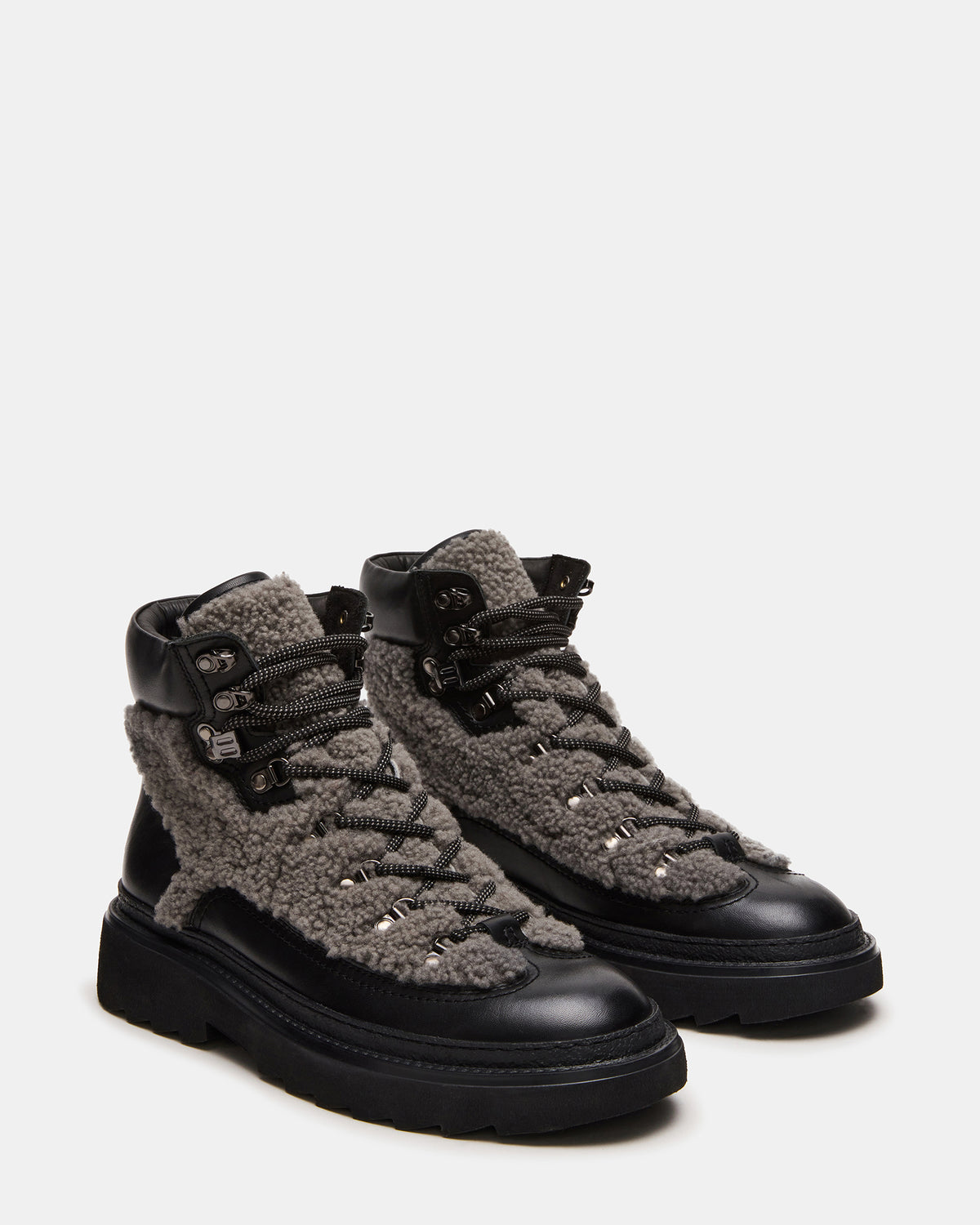 YOSEMITE Grey Multi Lace-Up Lug Men's Ankle Boot | Steve Madden Everyday