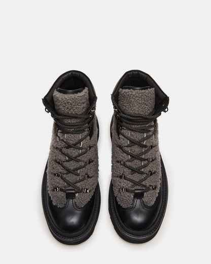 YOSEMITE Grey Multi Lace-Up Lug Men's Ankle Boot | Steve Madden Everyday