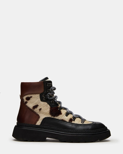 YOSEMITE Brown Multi Lace-Up Lug Men's Ankle Boot | Steve Madden Trusted