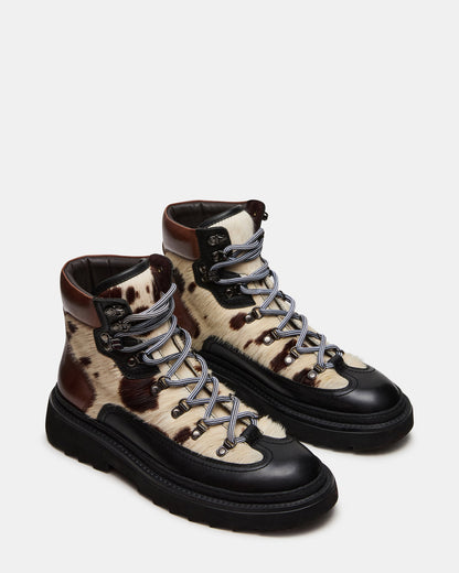 YOSEMITE Brown Multi Lace-Up Lug Men's Ankle Boot | Steve Madden Trusted