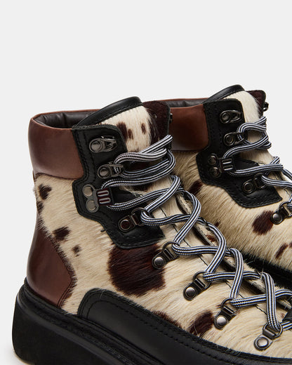 YOSEMITE Brown Multi Lace-Up Lug Men's Ankle Boot | Steve Madden Trusted