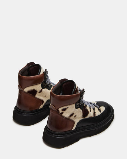 YOSEMITE Brown Multi Lace-Up Lug Men's Ankle Boot | Steve Madden Trusted