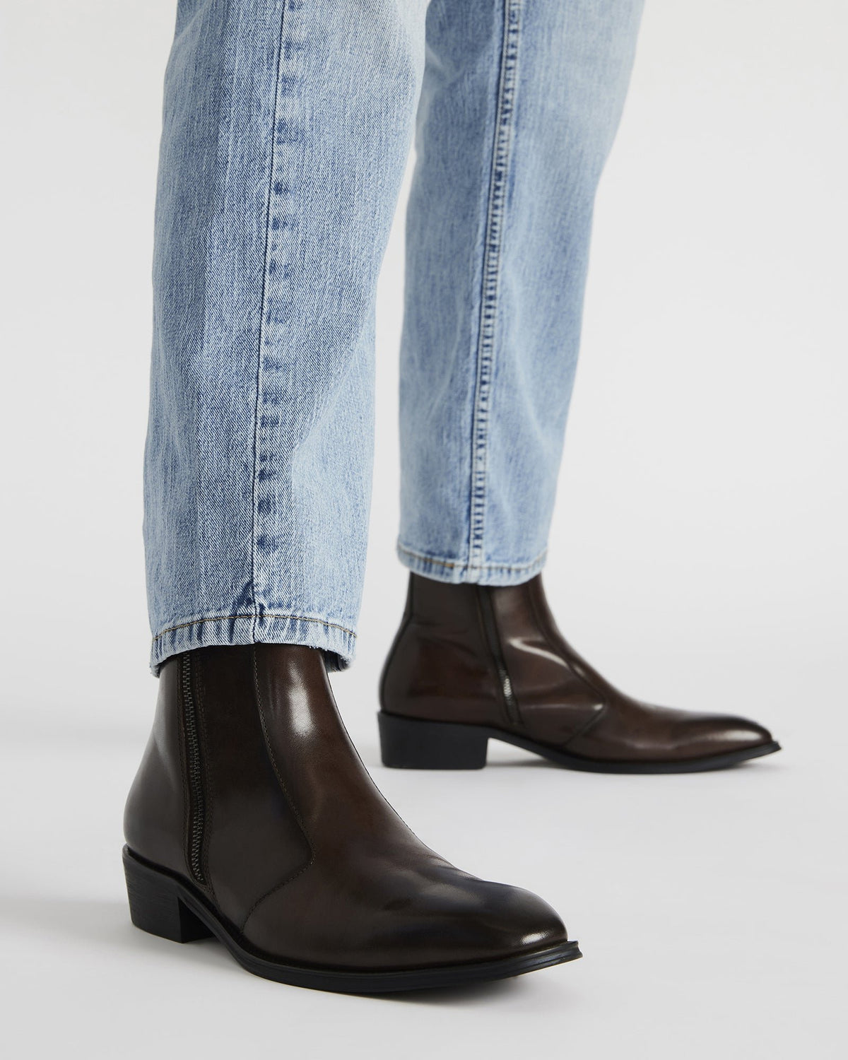 HAYNES Brown Leather Men's Ankle Boot | Steve Madden Popular